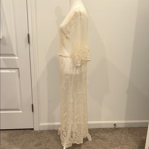 Zara Women’s Cream Lace Mesh Only, Size Medium - Picture 7 of 11